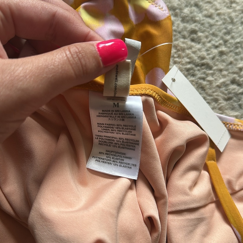 Madewell Second Wave Tie Front One Piece Swimsuit - Picture 6 of 6